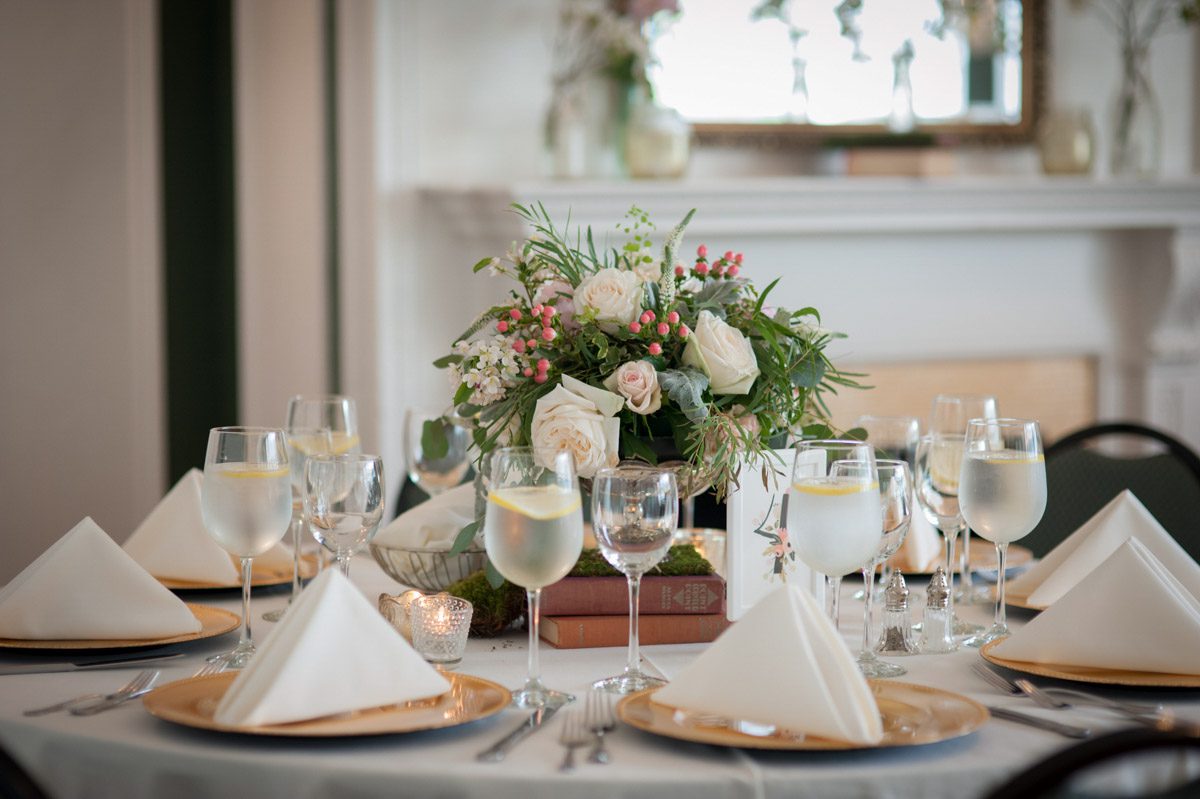 table setting in living room